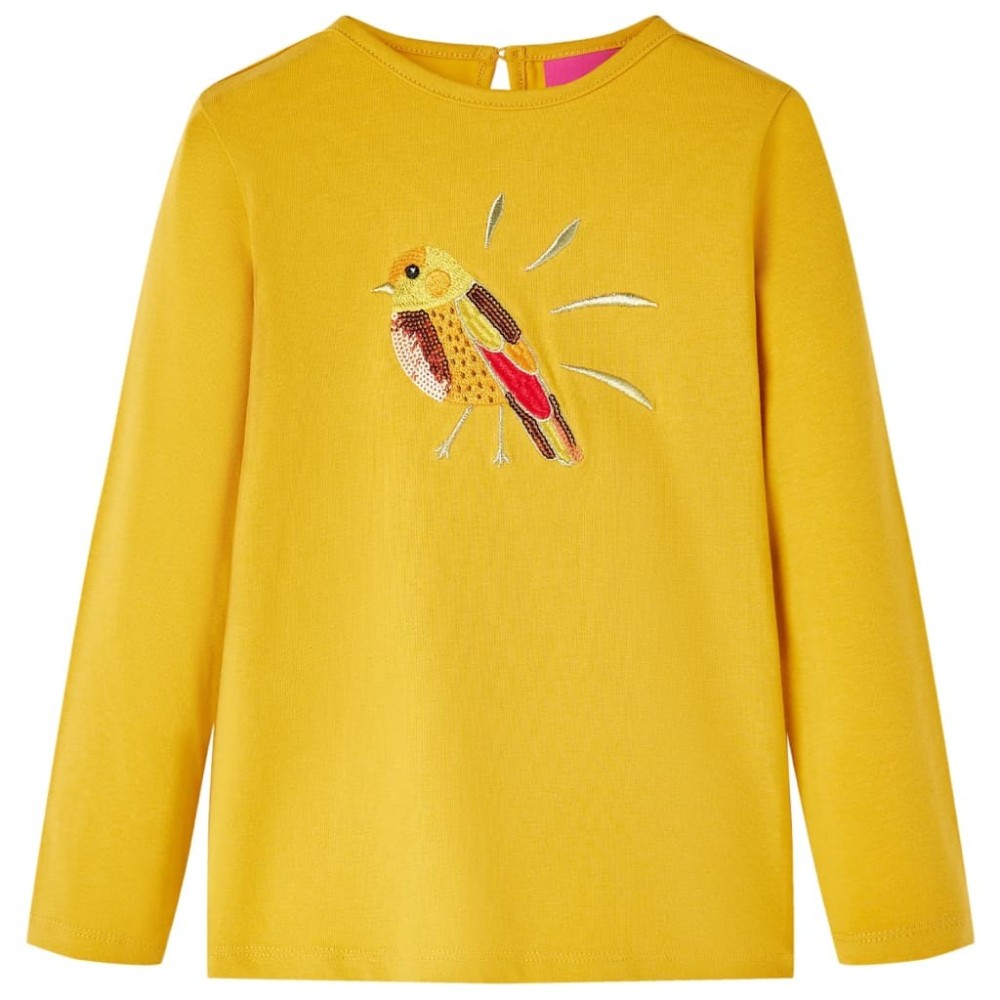 Kids' T-shirt with Long Sleeves Dark Orange 140