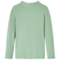 Kids' T-shirt with Long Sleeves Mock Turtleneck Burnt Red 128