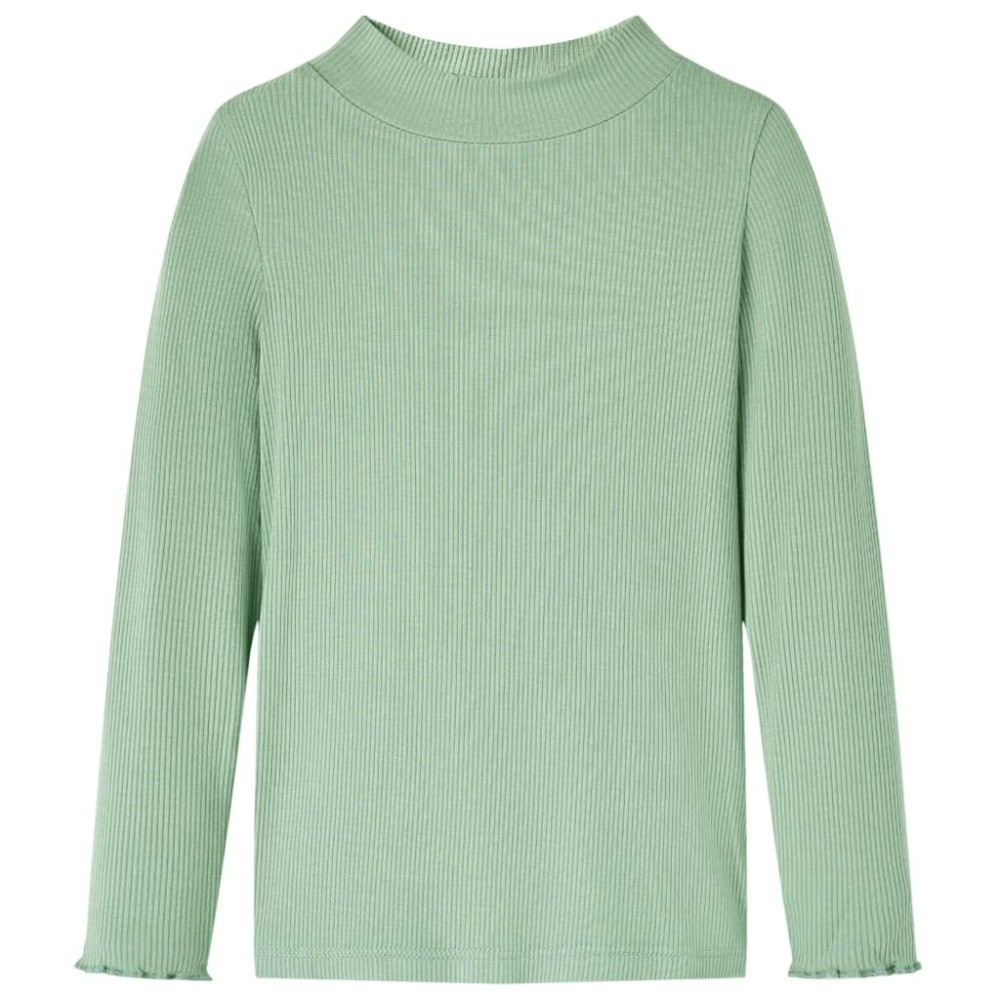 Kids' T-shirt with Long Sleeves Mock Turtleneck Burnt Red 128