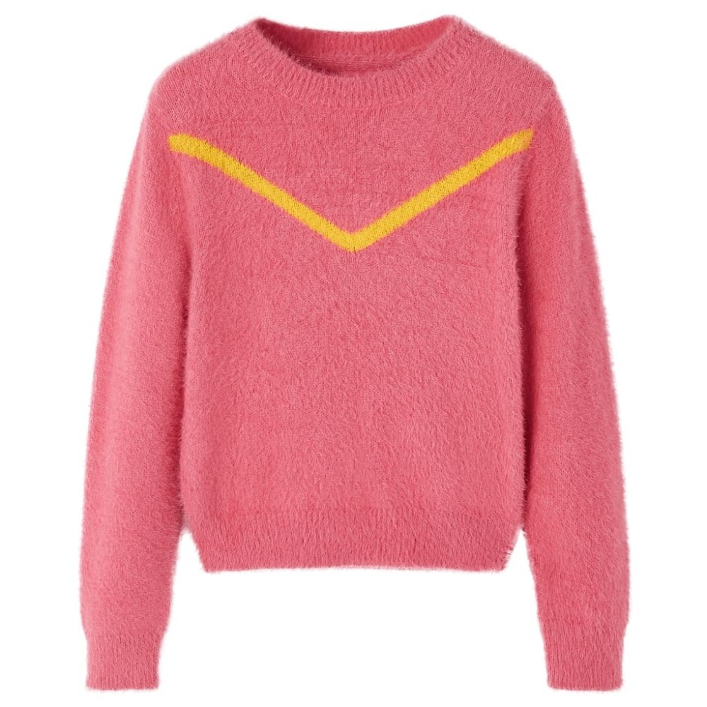 Kids' Sweater Knitted Dark Ochre 128