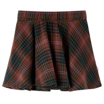 Kids' Skirt Plaid Pattern Cognac 92