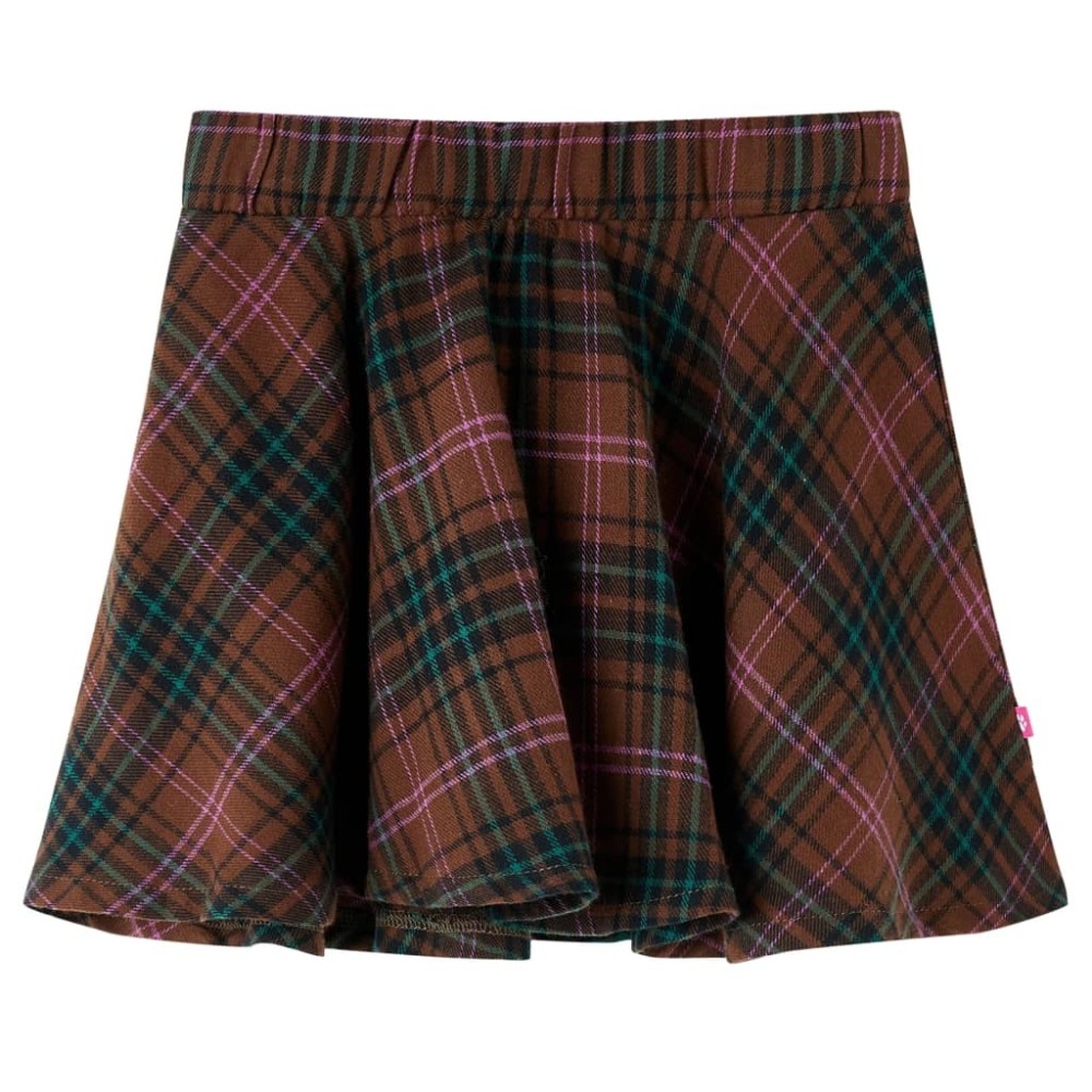 Kids' Skirt Plaid Pattern Cognac 92