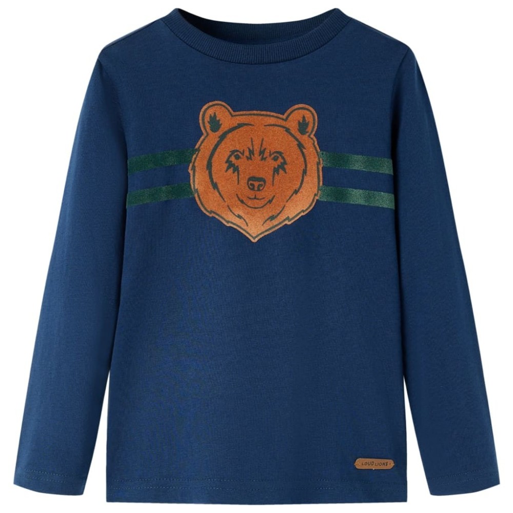 Kids' T-shirt with Long Sleeves Dark Orange 140