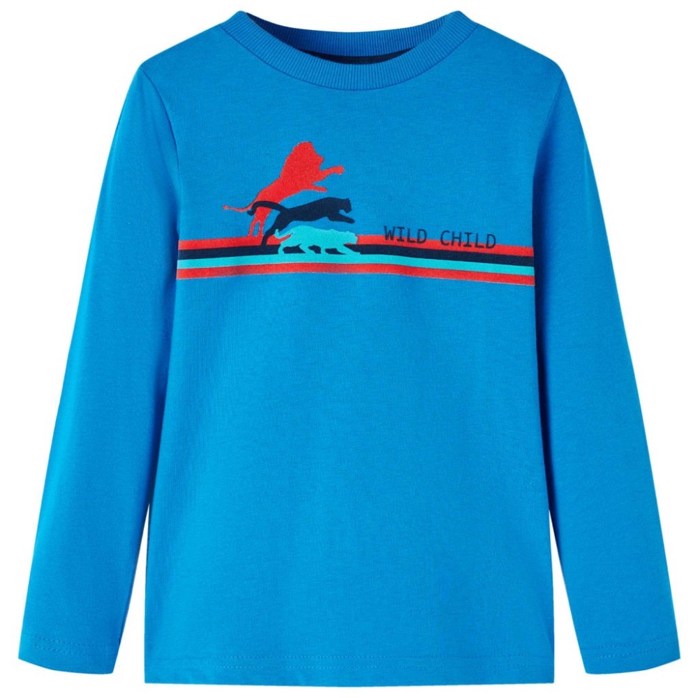 Kids' T-shirt with Long Sleeves Red 128