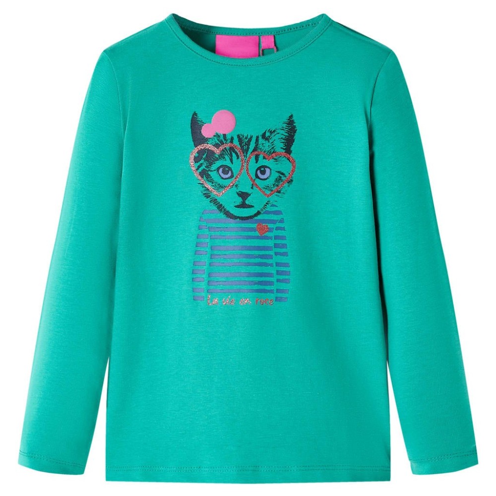 Kids' T-shirt with Long Sleeves Pink 128