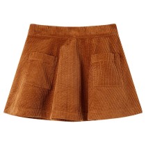 Kids' Skirt with Pockets Corduroy Cognac 128