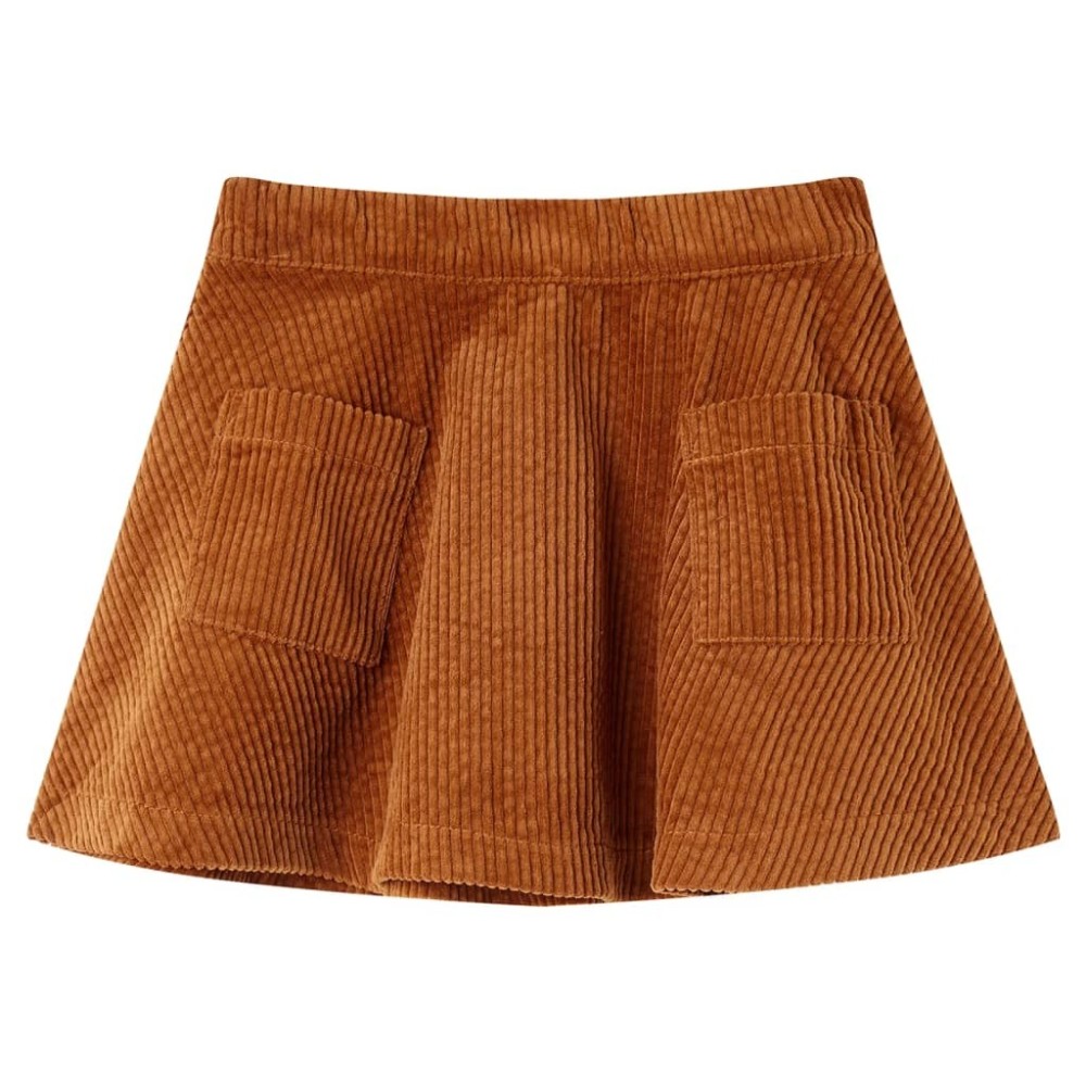 Kids' Skirt with Pockets Corduroy Cognac 128