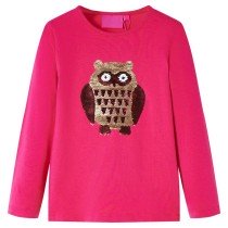Kinder-Langarmshirt Knallrosa 92