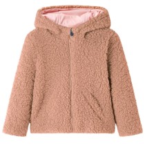 Kids' Hooded Jacket Teddy Faux Fur Mint Green 128