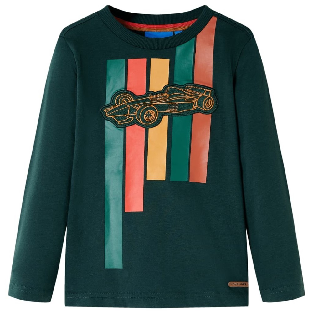 Kids' T-shirt with Long Sleeves Dark Ochre 128