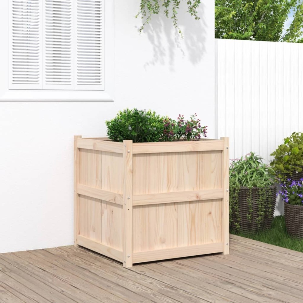 Garden Planter 70x70x70 cm Impregnated Wood Pine