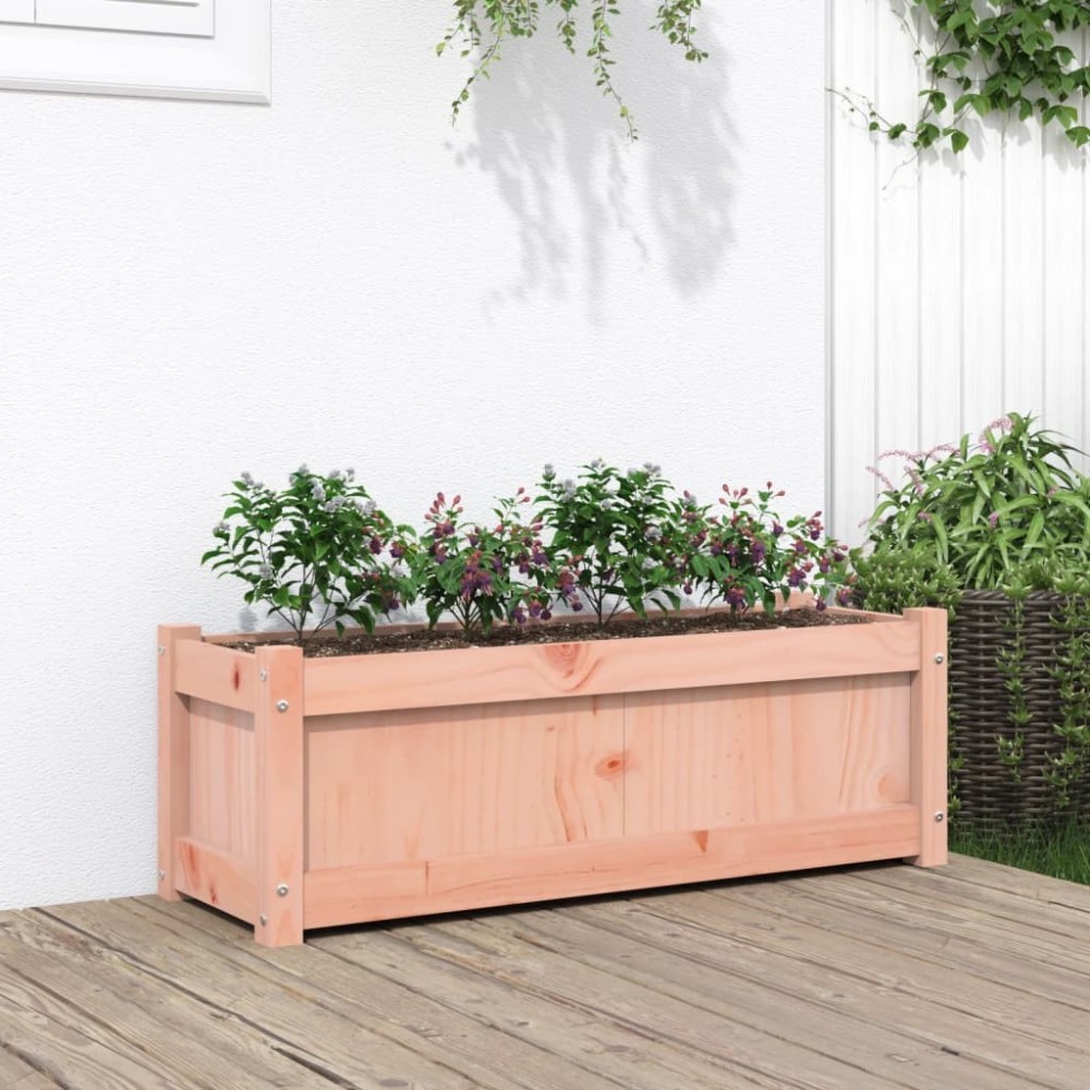 Garden Planters 2 pcs White Solid Wood Pine