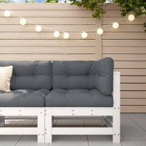 Garten-Ecksofa Grau Massivholz Kiefer