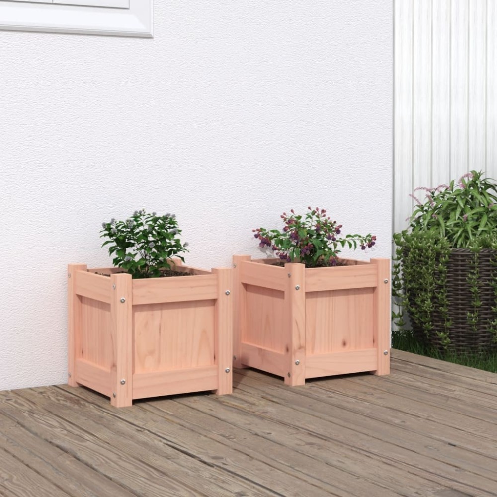 Garden Planter White 31x31x31 cm Solid Wood Pine