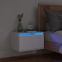 Wall-mounted Bedside Cabinets with LED Lights 2 pcs Grey Sonoma