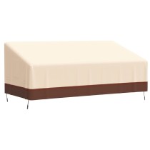 2-Seater Bench Cover Beige 132x71x56/81 cm 600D Oxford