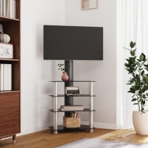 Corner TV Stand 3-Tiers for 32-70 Inch Black