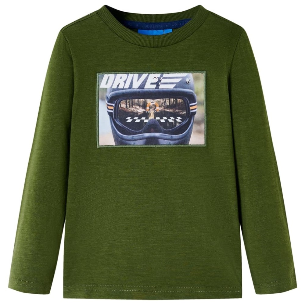 Kids' T-shirt with Long Sleeves Navy Melange 128