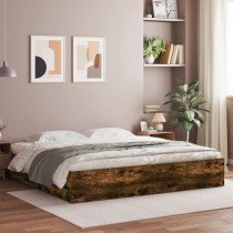 Bed Frame with Drawers Brown Oak 120x190 cm Small Double Engineered Wood