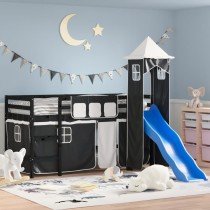 Kids' Loft Bed with Tower Pink 90x190 cm Solid Wood Pine