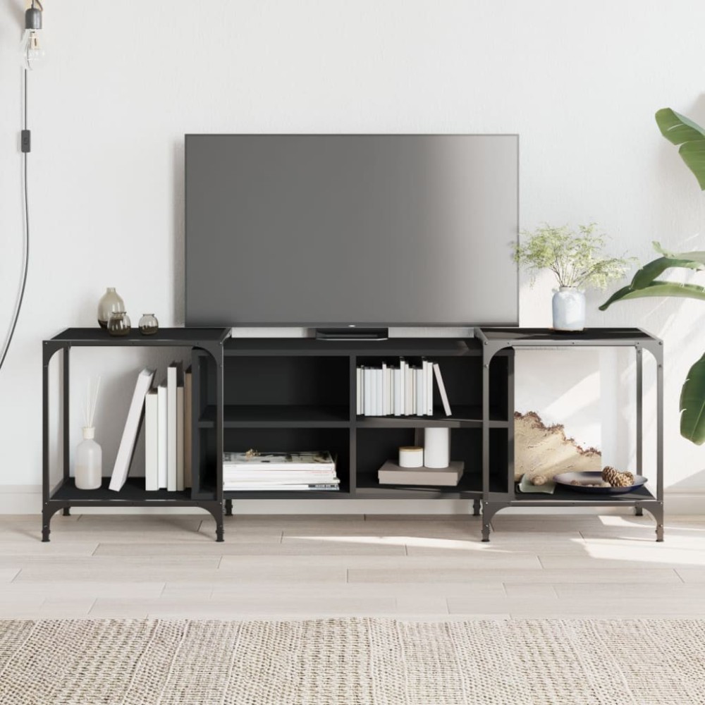 TV Cabinet Brown Oak 203x37x50 cm Engineered Wood