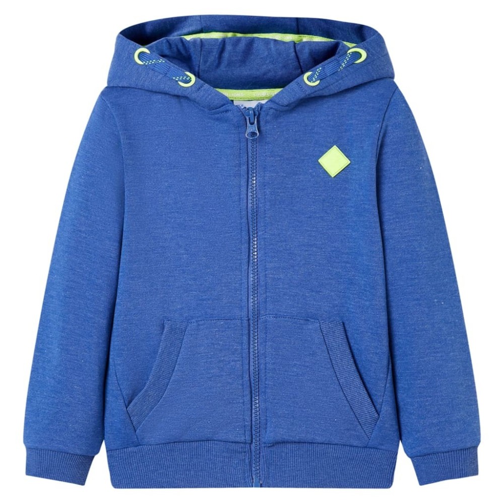Kids' Hooded Sweatshirt with Zip Bright Green 140