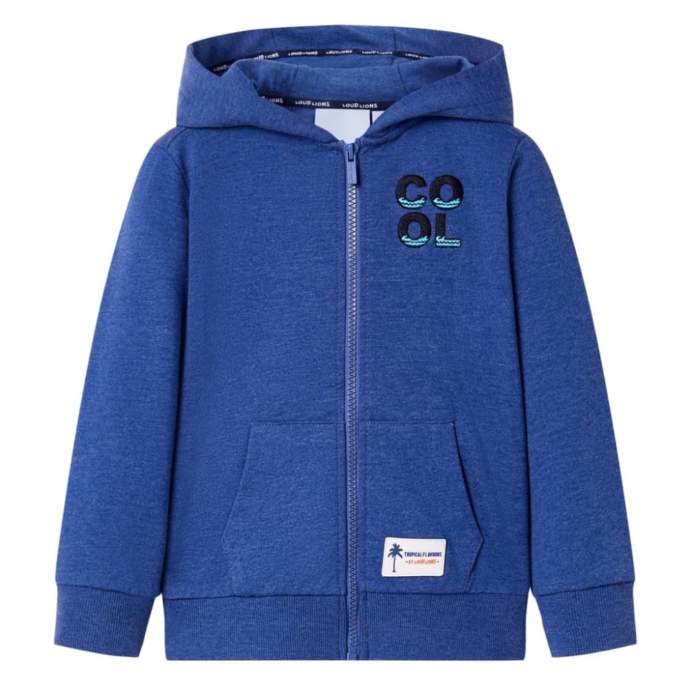 Kids' Hooded Sweatshirt with Zip Grey 140