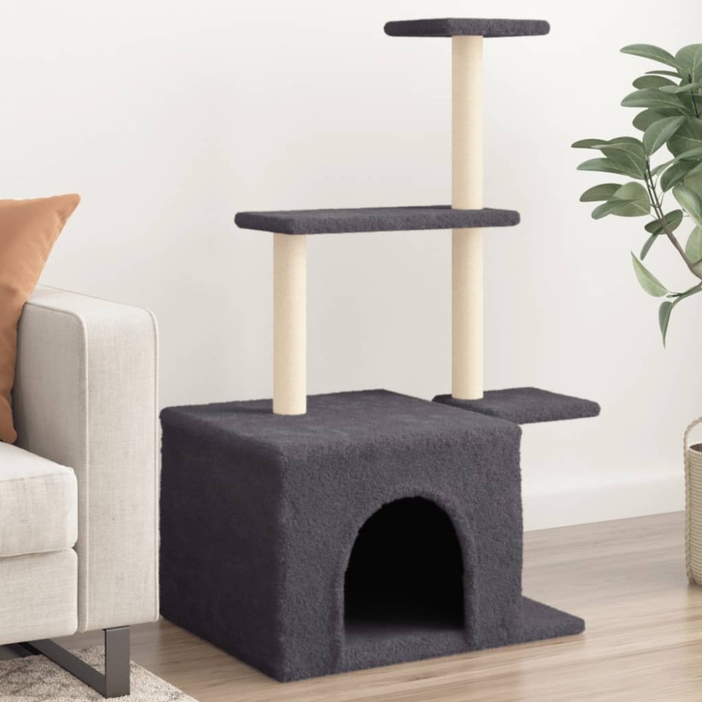 Cat Tree with Sisal Scratching Posts Cream 110 cm