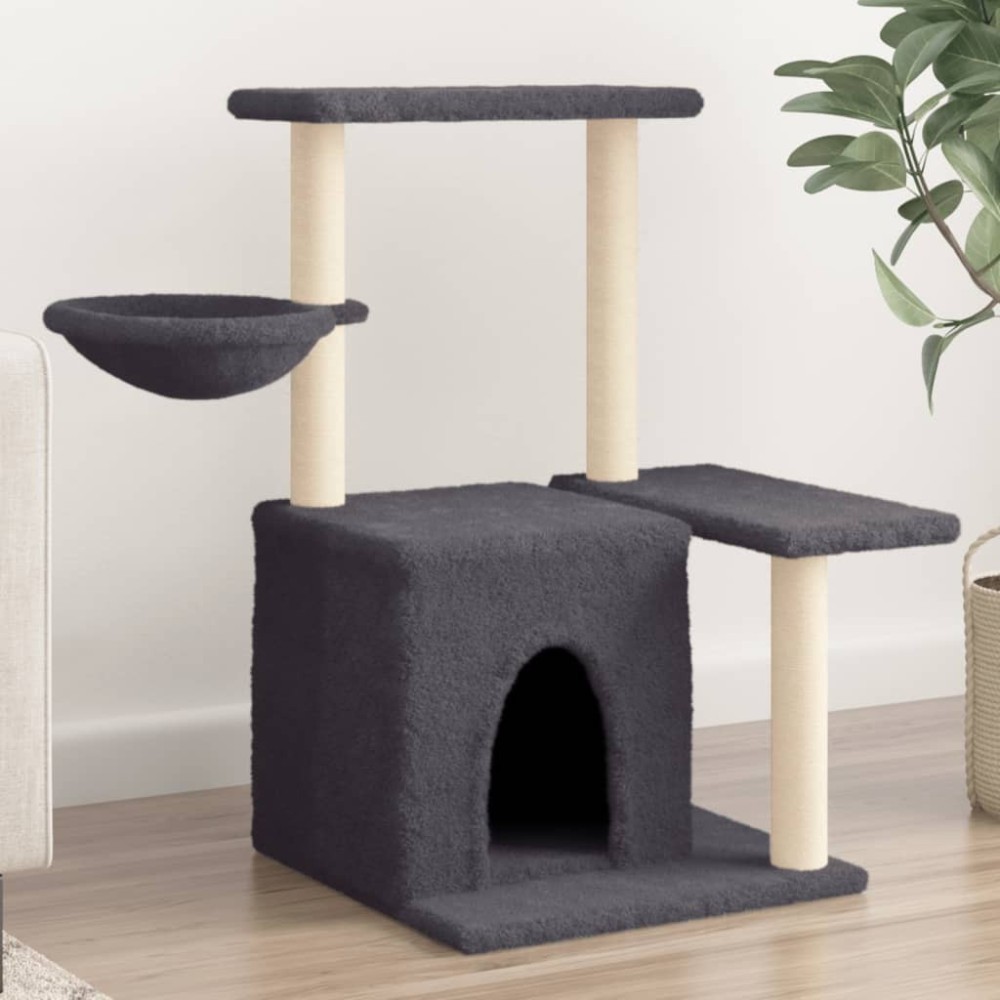 Cat Tree with Sisal Scratching Posts Cream 83 cm