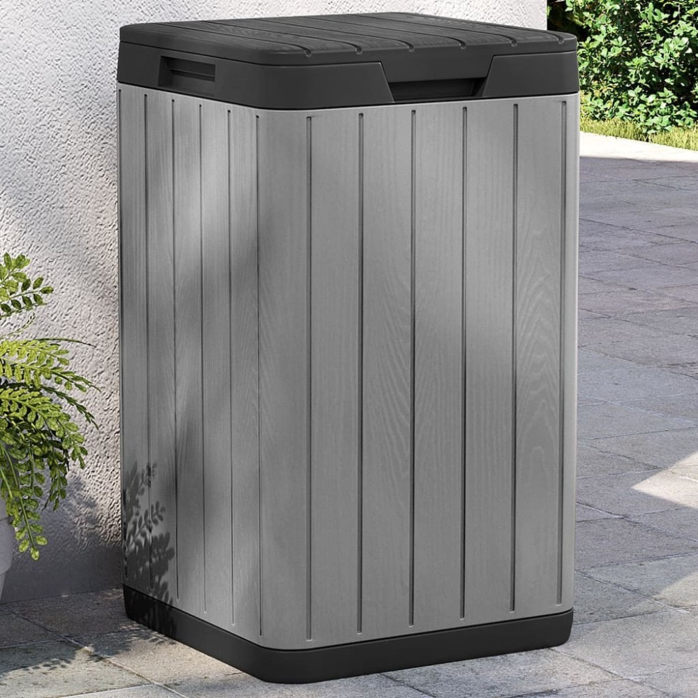 Outdoor Garbage Bin Brown 38x38x65 cm PP