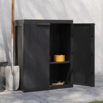 Outdoor Storage Cabinet Black 97x37x165 cm PP