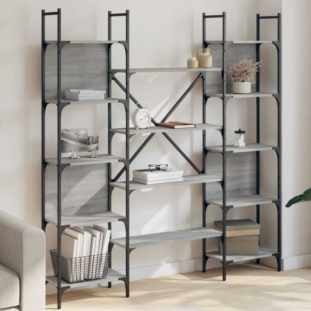Bücherregal Braun Eichen-Optik 155,5x24x166,5 cm Holzwerkstoff