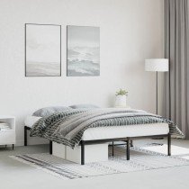 Metal Bed Frame White 193x203 cm