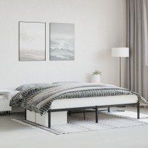 Metal Bed Frame White 193x203 cm