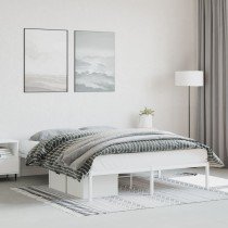 Metal Bed Frame White 193x203 cm
