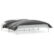 Metal Bed Frame White 193x203 cm