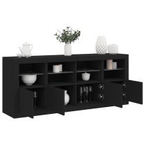Sideboard mit LED-Leuchten Weiß 163x37x67 cm
