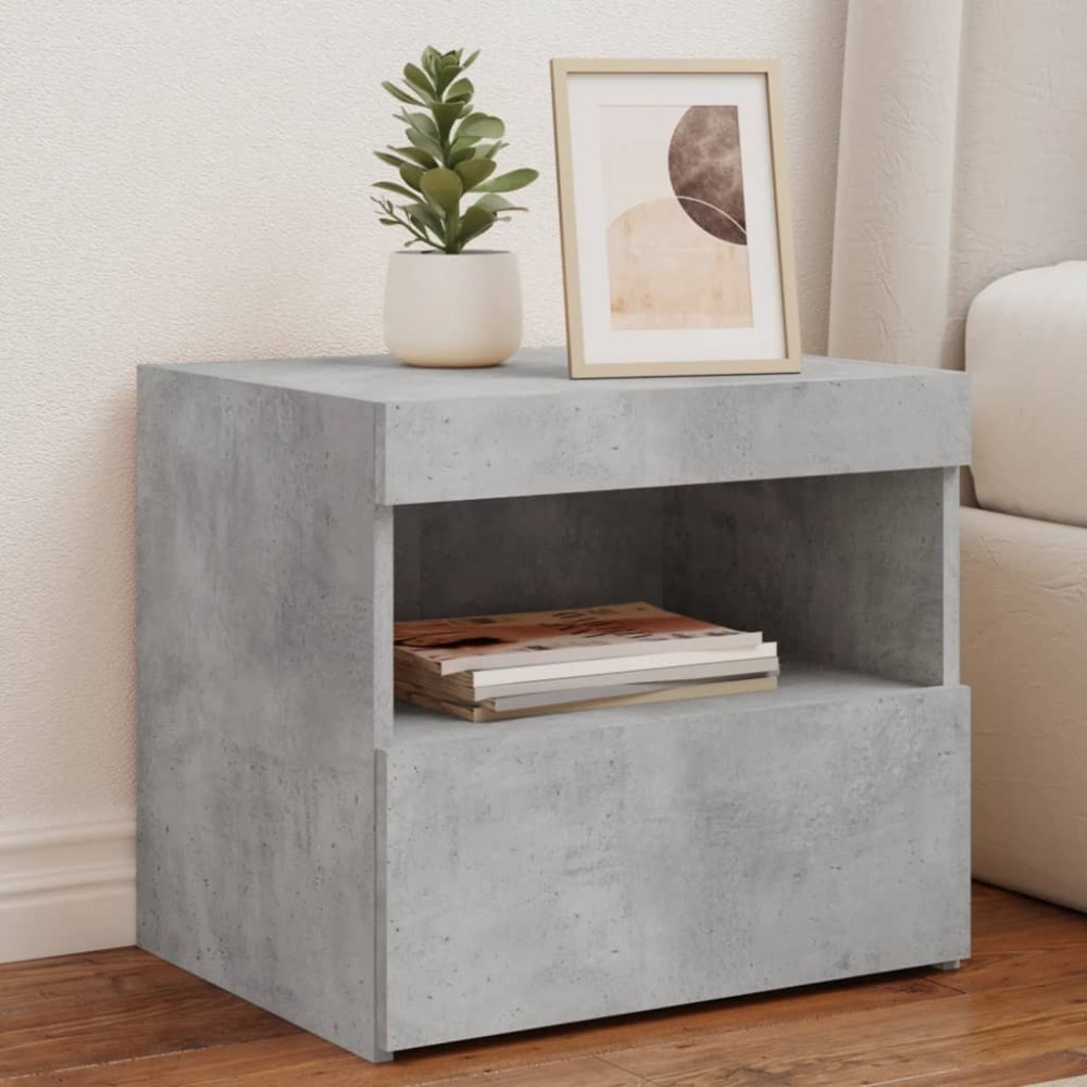 Nachttische mit LED-Leuchten 2 Stk. Sonoma Eiche 50x40x45 cm