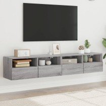 TV-Wandschränke 2 Stk. Grau Sonoma 80x30x30 cm Holzwerkstoff