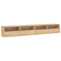 TV Wall Cabinets 2 pcs Sonoma Oak 100x30x30 cm Engineered Wood