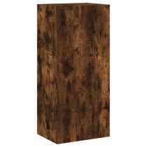 TV Wall Cabinet Smoked Oak 40.5x30x90 cm Engineered Wood