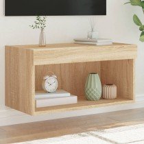 TV Cabinet with LED Lights Sonoma Oak 60x30x30 cm