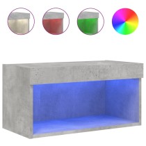 TV Cabinet with LED Lights Concrete Grey 60x30x30 cm