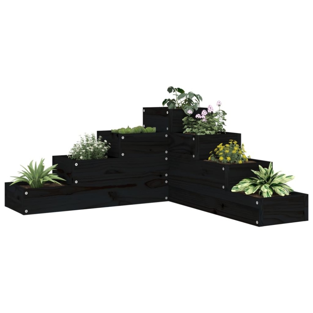 Pflanzentreppe 4 Stufen 80,5x79x36 cm Massivholz Kiefer