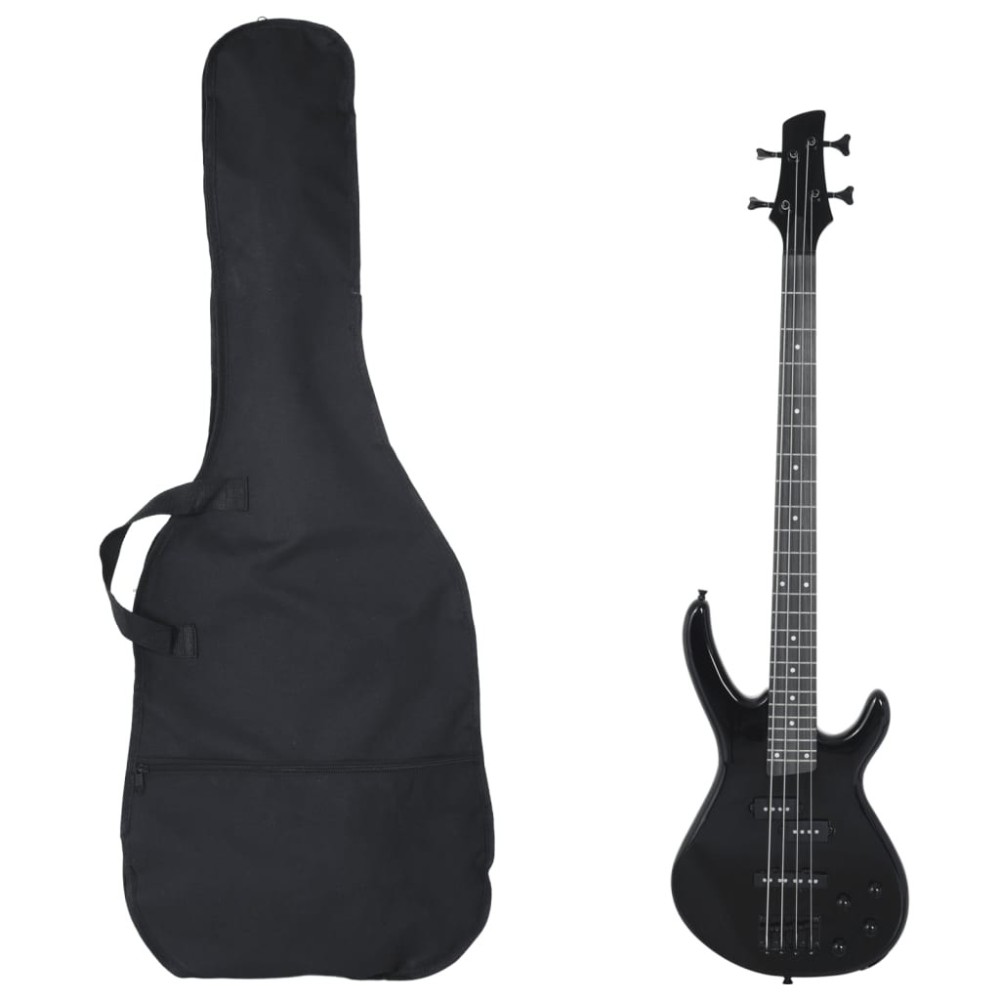 E-Bass für Anfänger mit Tasche Blau und Schwarz 4/4 46"