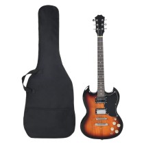 E-Gitarre für Anfänger mit Tasche Schwarz 4/4 39"