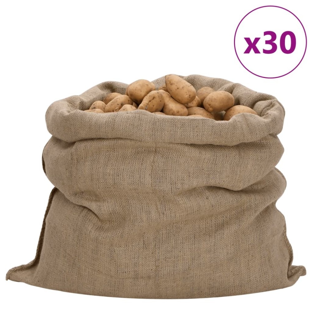 Jute Sacks 30 pcs 60x105 cm 100% Jute 340 gsm