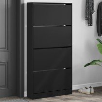 Shoe Cabinet with 4 Flip-Drawers Grey Sonoma 80x34x187.5 cm