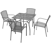 3-tlg. Bistro-Set Stahl...