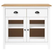 Sideboard Hill White 90x40x80 cm Solid Pine Wood